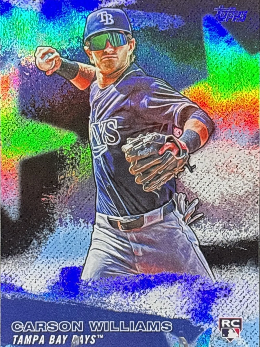 Topps Holographic Tampa Bay Rays Carson Williams Rookie- Stars of MLB